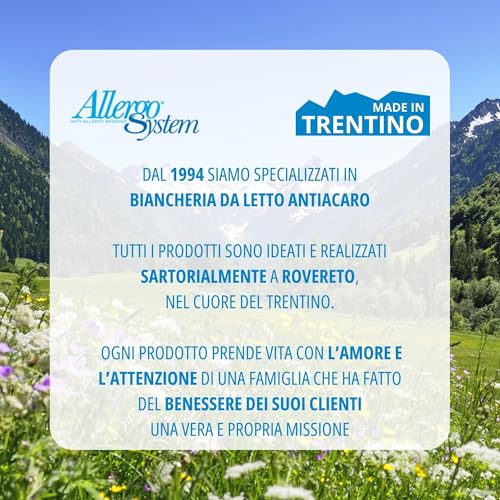 Allergosystem Set Coprimaterasso Antiacaro Matrimoniale con Cerniera 160x190cm e 2 Federe Cuscino Letto 50x80cm - Dispositivo Medico Antiacaro e Anallergico MADE IN ITALY - Linea Sogno - Dettaglio recensione 4