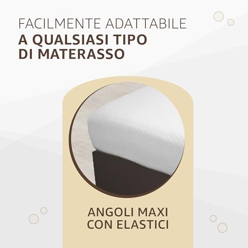 Copri Materasso Matrimoniale Elasticizzato in Cotone - Coprimaterasso Matrimoniale 160x190 - Copri Materasso Antiacaro Anallergico con Angoli - Dettaglio recensione 4