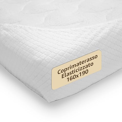 Copri Materasso Matrimoniale Elasticizzato in Cotone - Coprimaterasso Matrimoniale 160x190 - Copri Materasso Antiacaro Anallergico con Angoli - Design e materiali
