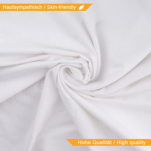 Coprimaterasso 180x200 cm Molton - In 100% cotone, Traspirante, Topper materasso confortevole - Funzionalità e accessori