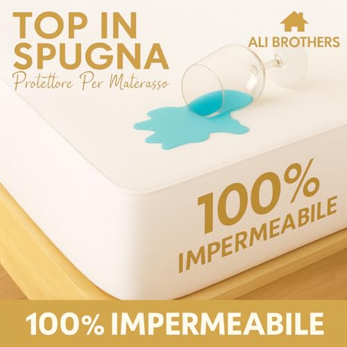 Coprimaterasso Impermeabile – Protezione Per Materasso-Traspirante, Antiacaro – Protezione Letto Lavabile, Top in Spugna Morbida, Vestibilità con Angoli Elasticizzati (Matrimoniale (180x200+27CM)) - Funzionalità e accessori