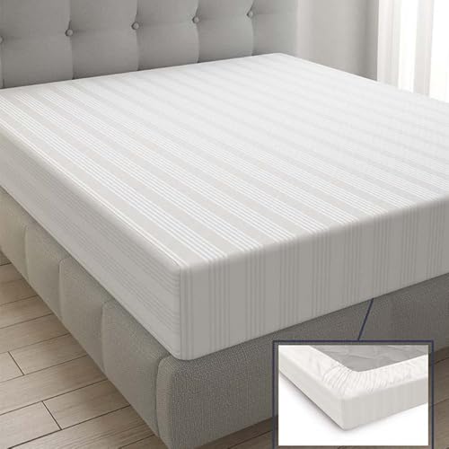 Coprimaterasso in Cotone Fasciato con Angoli Elasticizzati, Proteggi Materasso Antiacaro, Resistente e Durevole (Matrimoniale) - Design e materiali