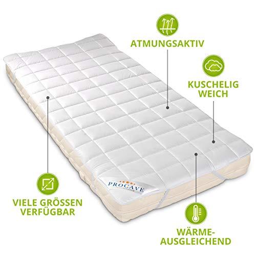 PROCAVE Proteggi Materasso Traspirante, Copri Materasso Realizzato in Cotone 100%, coprimaterasso con 4 gomme angolari 100x200 cm - Dettaglio recensione 4
