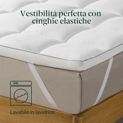 Zinus Topper Matrimoniale 160x190 cm, 5 cm Coprimaterasso Trapuntato in Bambù, Rivestimento Morbido, Traspirante, Ipoallergenico, Housse Lavabile in Lavatrice - Prova pratica